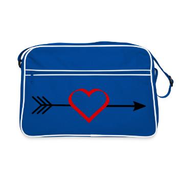 Cadeau Saint-Valentin Saint-Valentin - Sac Retro - bleu/blanc - Devant