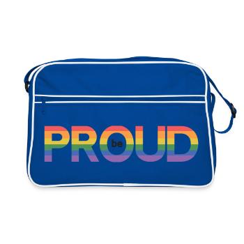 Mois de la fierté LGBT - Soyez fiers - Sac Retro - bleu/blanc - Devant