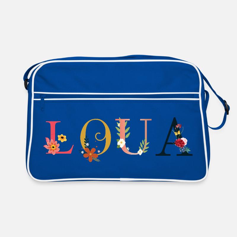 Le nom de LOUA est fleuri Sac Retro
