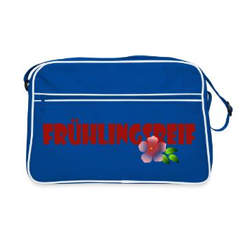 MÛR PRINTANIER - Sac Retro - bleu/blanc - Devant