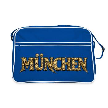 Logo du crâne gothique de Munich - Sac Retro - bleu/blanc - Devant