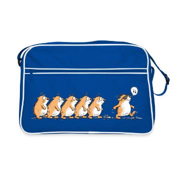 Lemminge Anders Sein Individualität Statement Humo - Retro Tasche - Blau/Weiß - Vorne