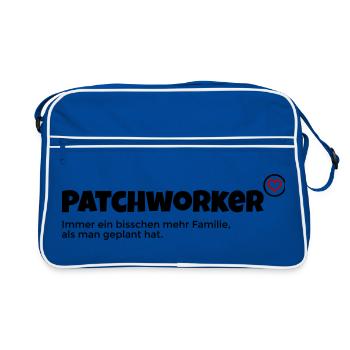Patchworker - Retro Tasche - Blau/Weiß - Vorne