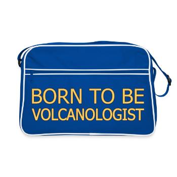 Volcanologist Born To Be Volcanology - Retro Tasche - Blau/Weiß - Vorne