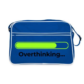Overthinking - Retro Bag - blue/white - Front