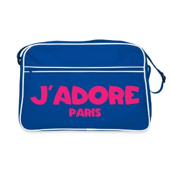 J´Adore Paris - I love Paris - France - Frankreich - Retro Bag - blue/white - Front
