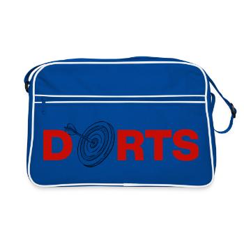 FLÉCHETTES, Bullseye Logo, Cent quatre-vingt, Championnat du monde de fléchettes - Sac Retro - bleu/blanc - Devant
