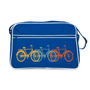 Roue de vélo - Sac Retro - bleu/blanc - Devant