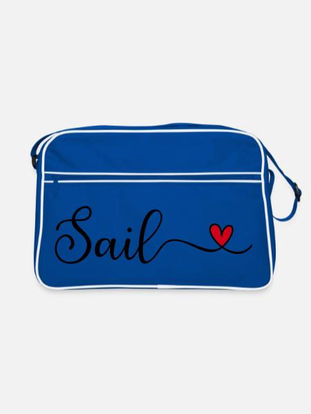 sail - Retro Tasche - Blau/Weiß - Vorne