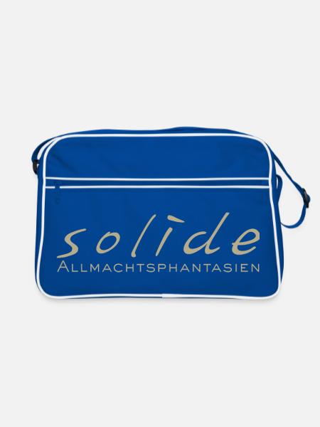 Solide Allmachtsphantasien - Retro Tasche - Blau/Weiß - Vorne