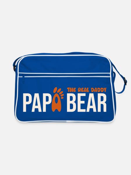 Papa Bear: El Real Papá - Retro Tasche - Blau/Weiß