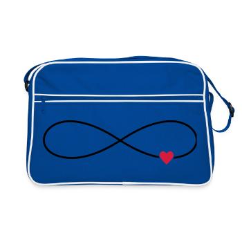Coeur d'amour infini - Sac Retro - bleu/blanc - Devant