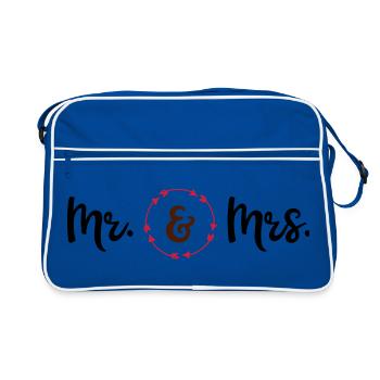 wedding - Retro Bag - blue/white - Front