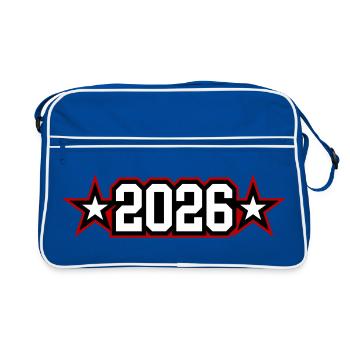 Année 2026 - Sac Retro - bleu/blanc - Devant