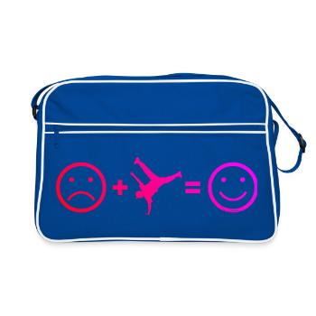 Idée de cadeau pour un danseur hip-hop avec du b-boying - Sac Retro - bleu/blanc - Devant