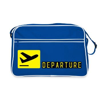 Airplane taking off - Retro Bag - blue/white - Front