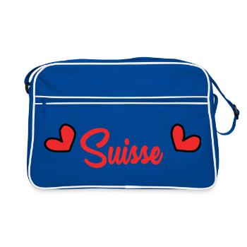 SUISSE. PAYS. GENEVE. HUMOUR. DRAPEAU. GENEVE - Sac Retro - bleu/blanc - Devant