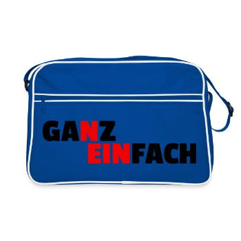 SIMPLY NO - Retro Bag - blue/white - Front