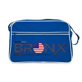 Bronx American Flag Motif T-Shirt - Retro Bag - blue/white - Front