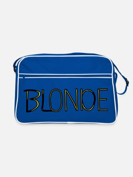 Blonde - Retro Tasche - Blau/Weiß - Vorne