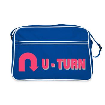 Demi-tour - Sac Retro - bleu/blanc - Devant