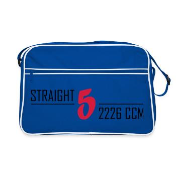 Straight Five - Retro Tasche - Blau/Weiß - Vorne