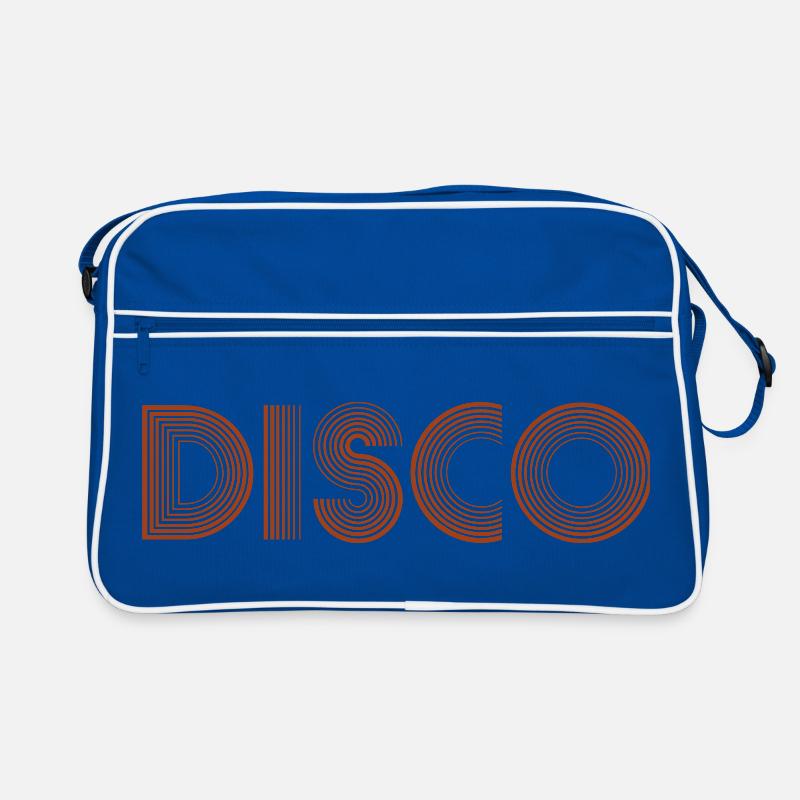 DISCO Tanzen Discokugel - Retro Tasche - Blau/Weiß
