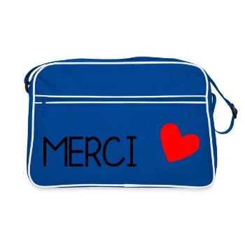 MERCI. MAÎTRESSE. MAÎTRE. MERCI MAÎTRESSE - Sac Retro - bleu/blanc - Devant