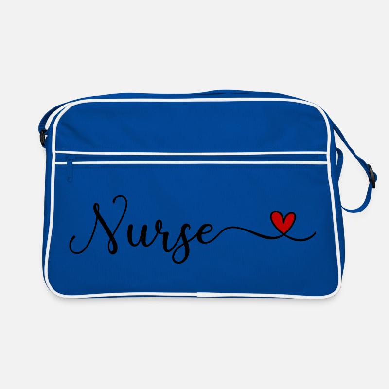 Krankenschwester - Retro Tasche - Blau/Weiß