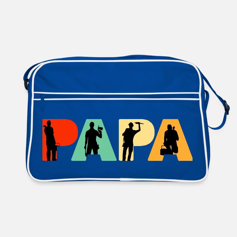 Papa Plumber Retro Handwerker Silhouetten-Design Retro Tasche