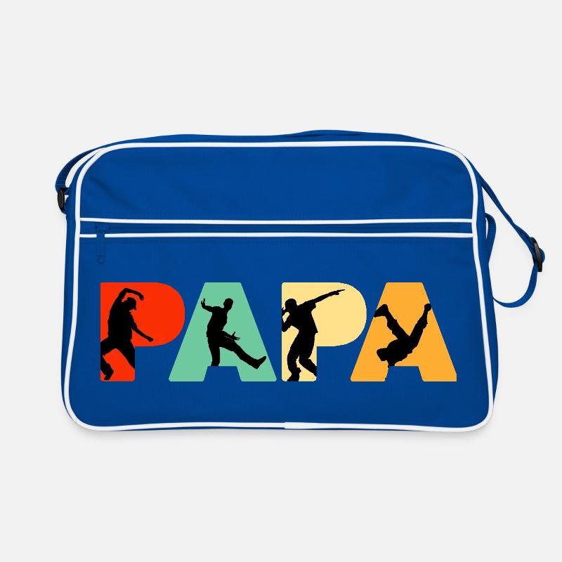 Silhouette rétro de danse de rue Papa Dancer - Sac Retro - bleu/blanc