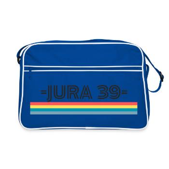 Jura 39 T-Shirt Cadeau Humour - Sac Retro - bleu/blanc - Devant