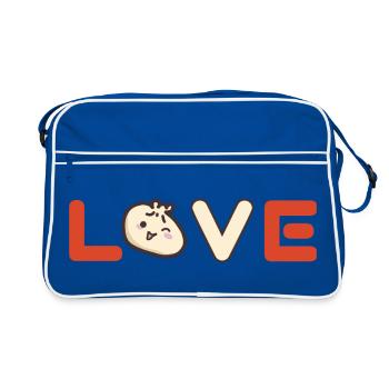 Love for dumplings - Retro Bag - blue/white - Front