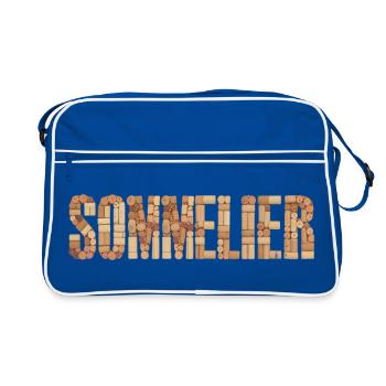 sommelier - Sac Retro - bleu/blanc - Devant