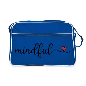 Design mignon attentionné avec un cœur - Sac Retro - bleu/blanc - Devant