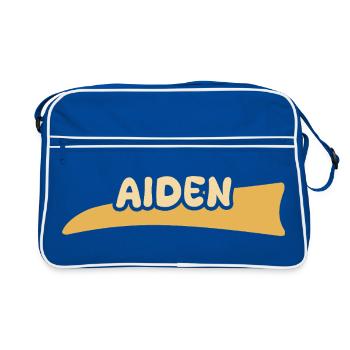 Aiden as a label - Retro Bag - blue/white - Front