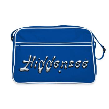 Lettrage chromé Hiddensee - Sac Retro - bleu/blanc - Devant