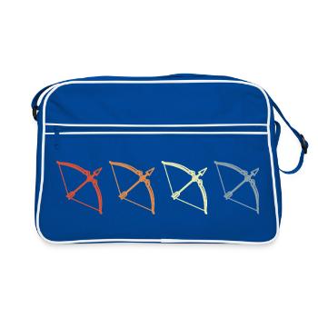Tir à l’arc vintage - Sac Retro - bleu/blanc - Devant