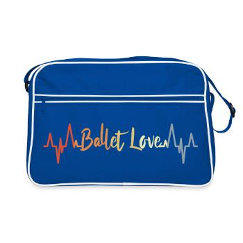 Palpitations vintage de cœur d’amour de ballet - Sac Retro - bleu/blanc - Devant