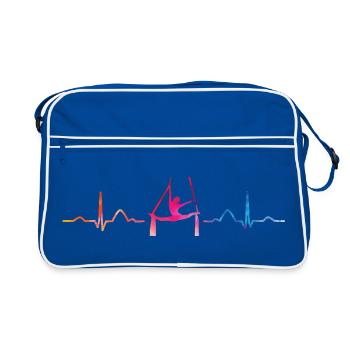 Vertikaltuch Heartbeat Luftakrobatik Aerial Silk - Retro Tasche - Blau/Weiß - Vorne