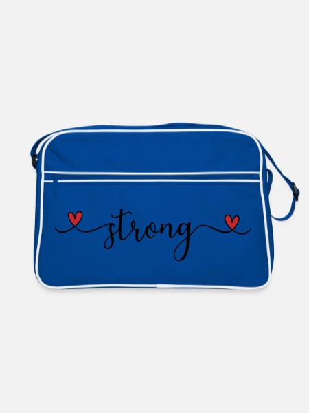 Stark - Retro Tasche - Blau/Weiß - Vorne