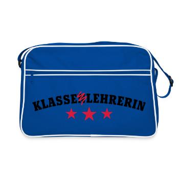 Klassenlehrerin | Klasse Lehrerin - Sac Retro - bleu/blanc - Devant