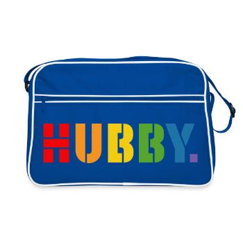 Rainbow shirt HUBBY - Retro Bag - blue/white - Front