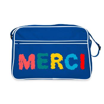 MERCI. MAÎTRESSE. MAÎTRE. MERCI MAÎTRESSE - Sac Retro - bleu/blanc - Devant