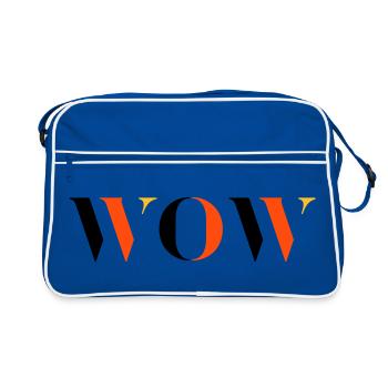WOW tri-colour - Retro Bag - blue/white - Front