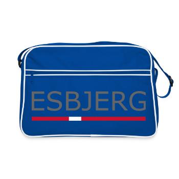 Esbjerg - Denmark Flag - Denmark - Scandinavia - Retro Bag - blue/white - Front