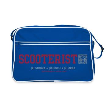 Scooterist Urban Skull Emblem - Retro Bag - blue/white - Front