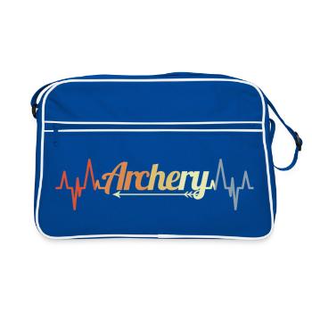 Archery Heartbeat - Retro Bag - blue/white - Front