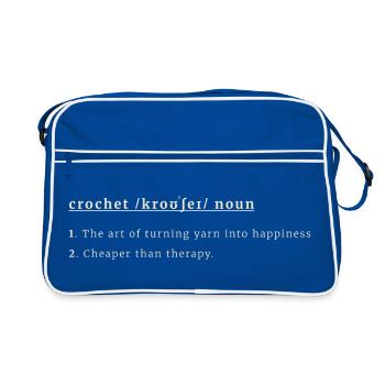 Crochet Definition – Turning Yarn Into Happiness - Sac Retro - bleu/blanc - Devant