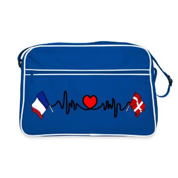 Savoie et France – En un clin d’œil - Sac Retro - bleu/blanc - Devant